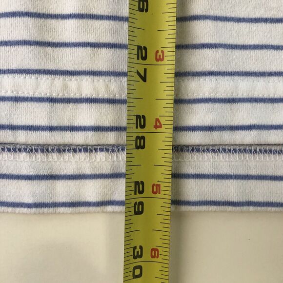 Ashworth Weather Systems Men’s Polo  Blue White Stripes Moisture Wicking Large - Picture 7 of 16